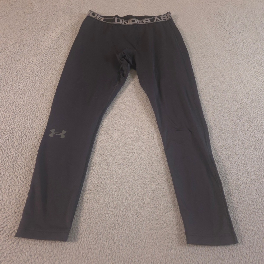 Under Armour Pants Mens Medium Black ColdGear Compression Leggings Tapered Leg